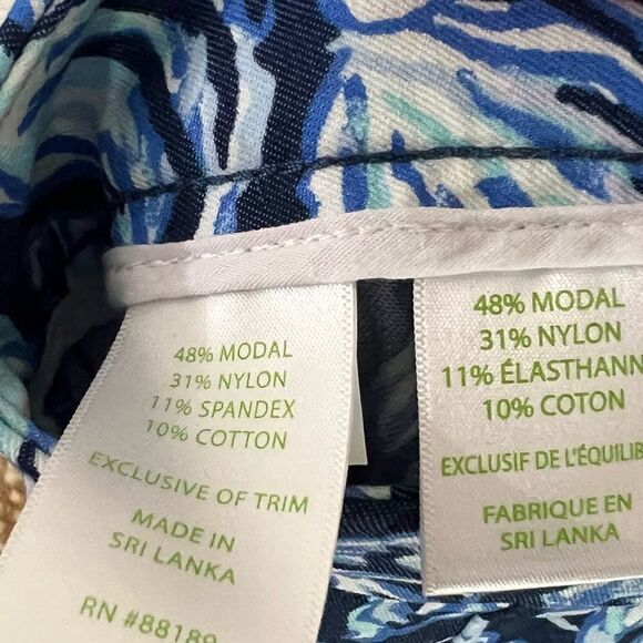 Lilly Pulitzer Keliani Stretch Pant in Deep Indigo Gypsea Girl Size 00 - Picture 5 of 6